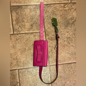 NWT kate spade ♠️ leather belted bow belt bag sz L/XL